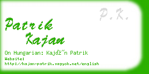 patrik kajan business card